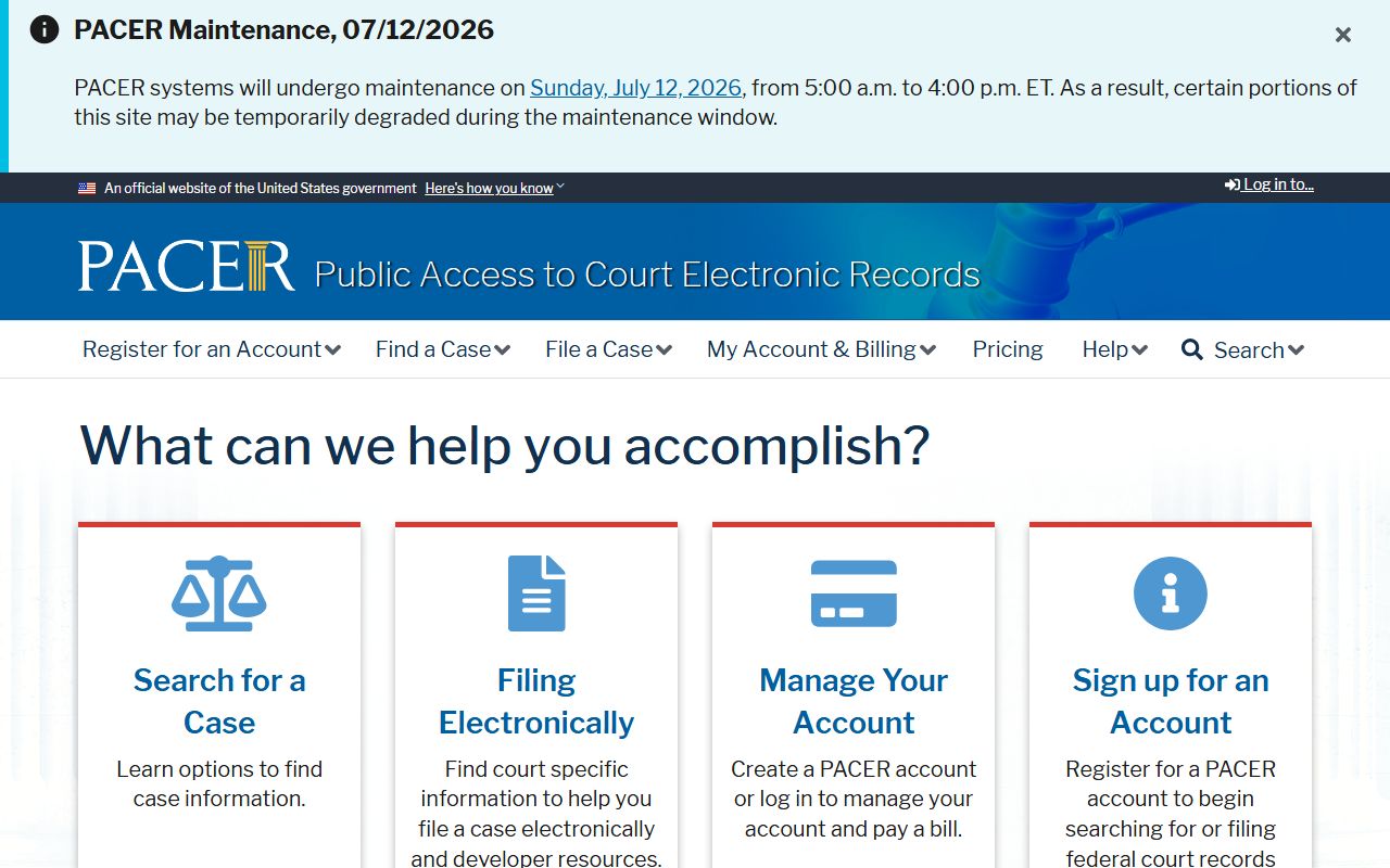 Quitman County Superior Court federal PACER records access