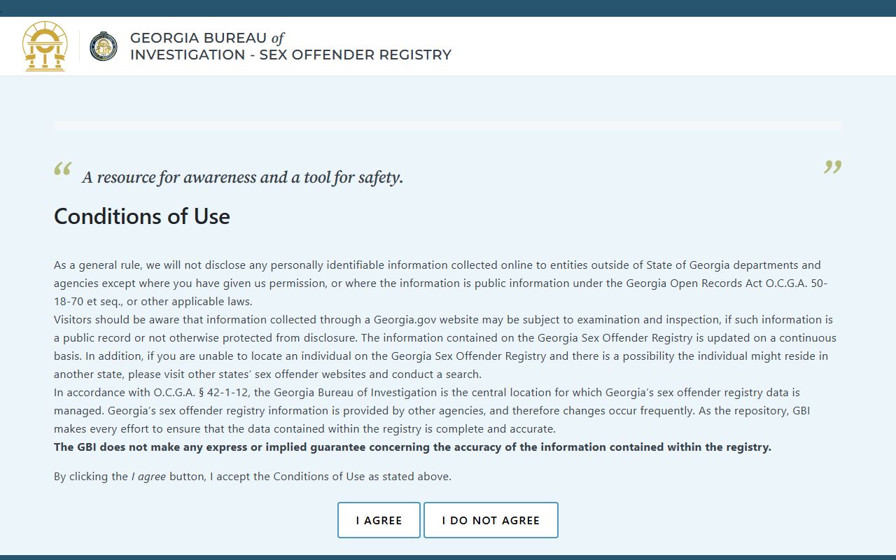 Quitman County inmate search GBI public sex offender registry