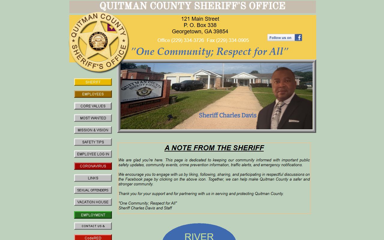 Quitman County inmate search official sheriff website