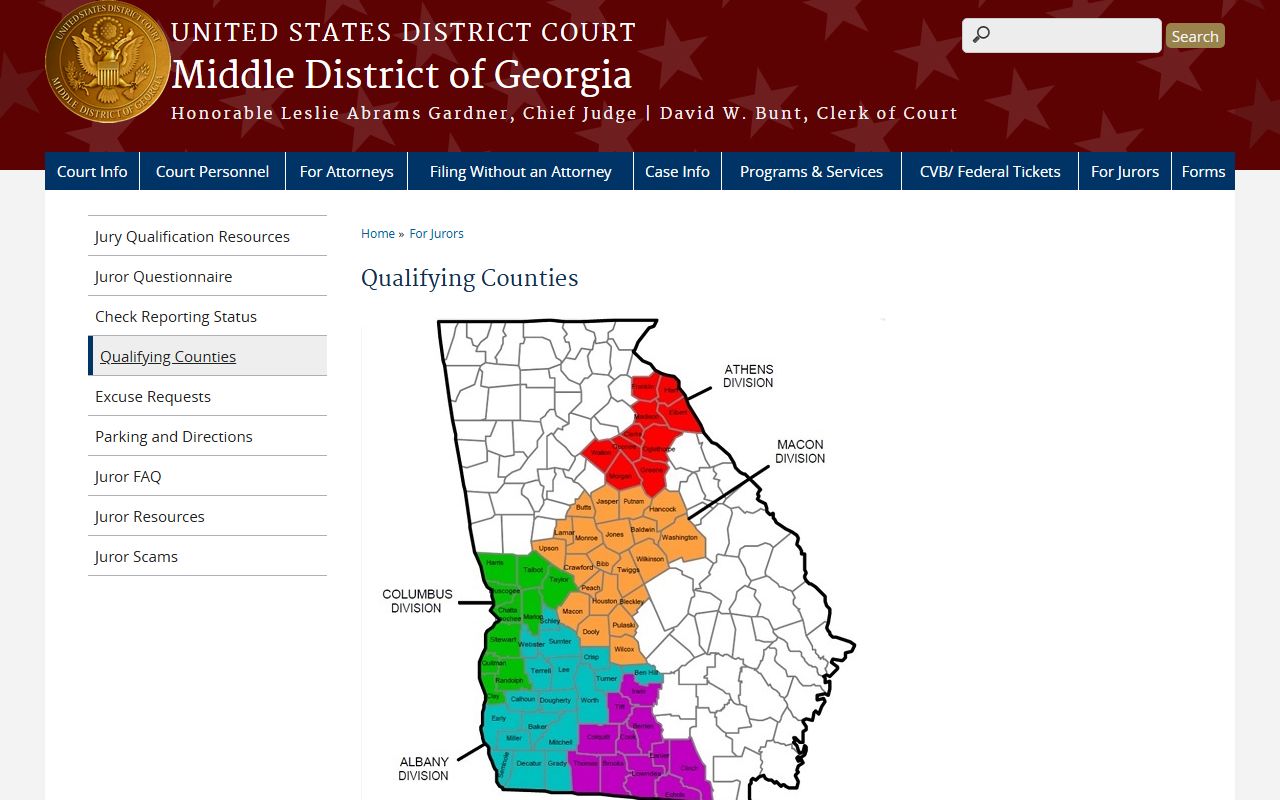 Quitman County warrant records and federal Middle District county listing
