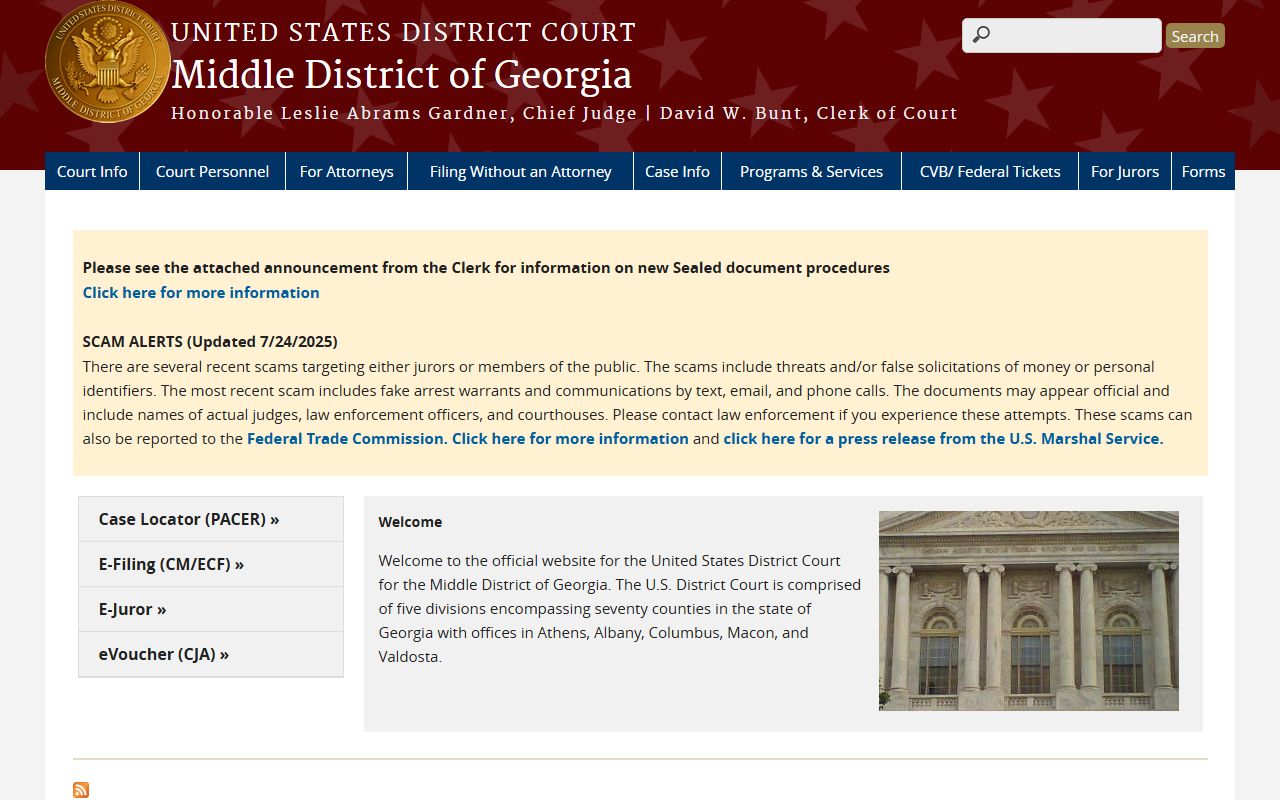 Quitman County warrant records and Middle District federal court source